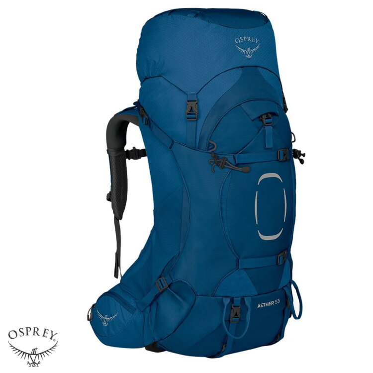 【土日祝も発送】オスプレー イーサー55 バックパック OSPREY Aether 55 大型 テント泊 登山 アウトドア Deep Water Blue L/XL OS50084