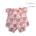 【セール+ポイント20倍】パジャマ アンパサンド L358075 シワ加工花柄パジャマ キッズ 子供 半袖パジャマ 女の子 ルームウェア 半袖 120 140 ...