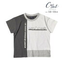 tシャツ クレセント N30812 恐竜プリント切り替え半袖Tシャツ キッズ 子供服 子ども こども 男の子 半袖 半袖tシャツ キッズtシャツ 恐竜 プリント ロゴ バイカラー トップス 夏 おしゃれ シンプル 110 120 保育園 幼稚園 通園 通学 100cm 110cm 120cm 130cm crescent