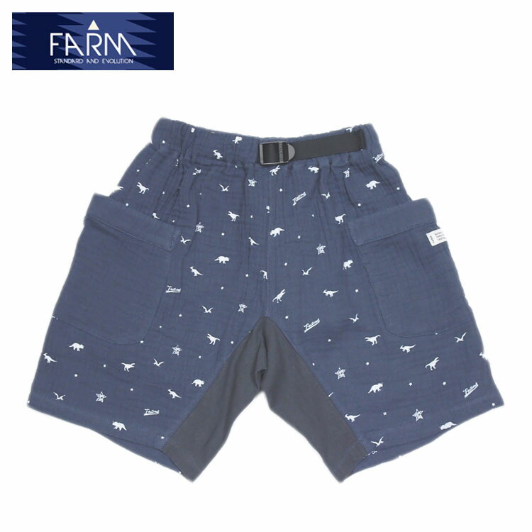 ★SALE(セール)★パンツ ファーム 74283514 恐竜プリント5分丈パンツ 男の子 100cm 110cm 120cm 130cm 140cm FARM