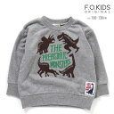 トレーナー エフオーキッズ R411042 DINOSAURSシルエットトレーナー キッズ 子供服 男の子 子ども 恐竜 裏毛 裏毛トレーナー 恐竜トレーナー DINOSAURS プリント トップス おしゃれ 110 130 通学 通学 100cm 110cm 120cm 130cm fokids f.o.kids