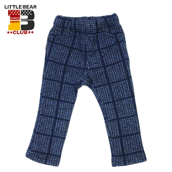 乐天商城 - パンツ リトルベアクラブ N53076 ニットソーチェック裏起毛パンツ キッズ 子ども服 男の子 ロングパンツ 長ズボン 子ども 10分丈 子供 ズボン ストレッチ おしゃれ チェック カットパンツ 裏起毛 デイリー 80cm 90cm LITTLE BEAR CLUB