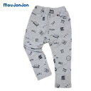 ★SALE(セール)★パンツ ムージョンジョン M55087 スクール柄ストレッチミニ裏毛パンツ キッズ 子供服 男の子 ロングパンツ ボトムス プリント プリ...