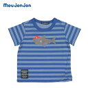 ★SALE(セール)★Tシャツ ムージョンジョン M32843 サメサガラ刺繍ボーダーTシャツ 男の子 80cm 90cm 100cm 110cm 120cm ...