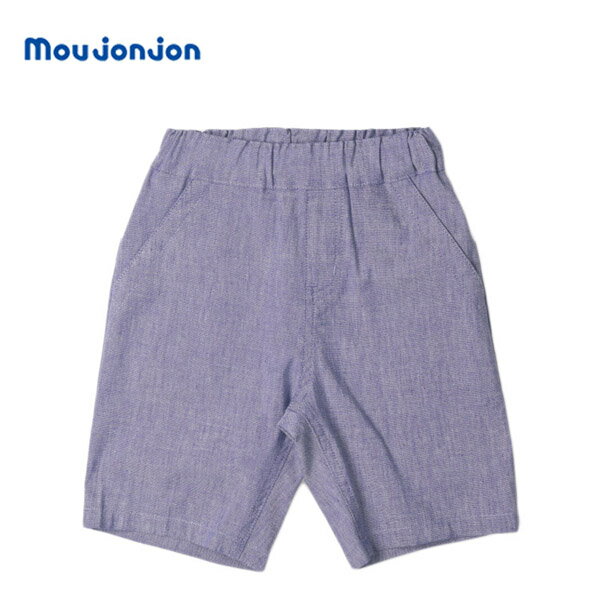 パンツ ムージョンジョン M35140 ハーフパンツ ストレッチ ボトムス キッズ 男の子 子供服 ダンガリー 90cm 100cm 110cm 120cm 130cm 140cm moujonjonのサムネイル