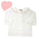 Tシャツ スーリー 102 ハートカットレース衿Tブラウス 日本製 キッズ 女の子 子ども服 子供服 こども レース 花モチーフ ブラウス カットソー 綿100 おしゃれ インナー お出掛け 100102 200102 70cm 80cm 90cm 100cm 110cm Souris