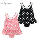 水着 リリィアイボリー 71591ドット柄ワンピース水着 女の子 80cm 90cm 95cm 100cm 110cm 120cm 130cm Lilly Ivory(4)