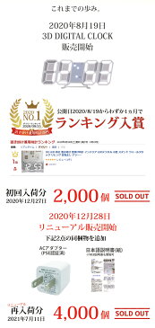 【最新版】 リモコン機能追加 ACアダプター付き 韓国インテリア 3D LED 時計 PSE認証済 置き時計 壁掛け時計 掛け時計 デジタル時計 インテリア 目覚まし アラーム 時間 時刻 日付 温度 調光 省エネ おしゃれ かわいい ギフト プレゼント 北欧 韓国 韓流 敬老の日