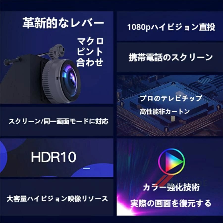 TV Android Netflix 昇降可能 1200ANSI HIFI内藏 自動フォーカス 4K 家庭用 小型 TV搭載?高画?／プロジェクター