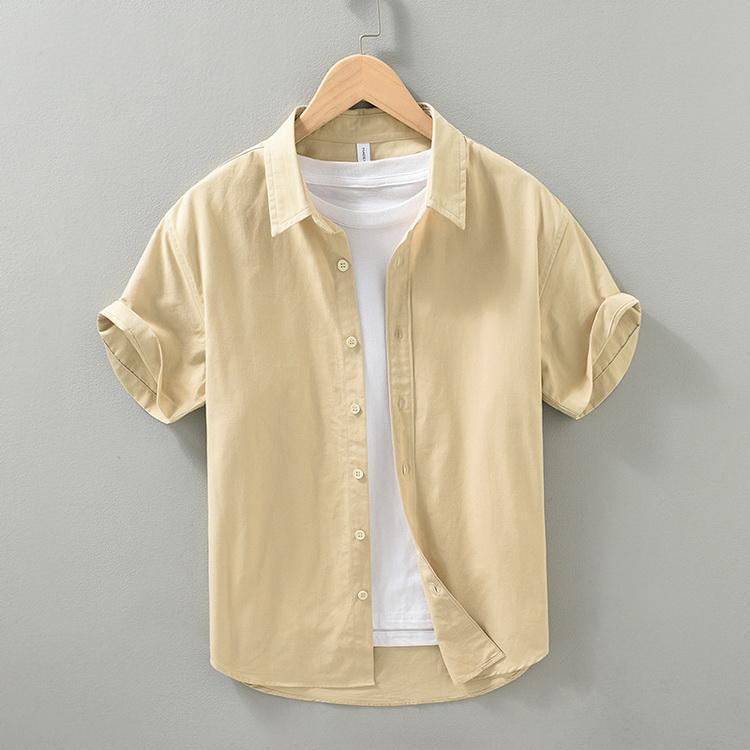 Rakuten - 【P5倍+最大2,000円OFFクーポン配布】メンズ カジュアルシャツ トップス シャツ 白シャツ ワークシャツ 半袖 無地 夏 ファッション