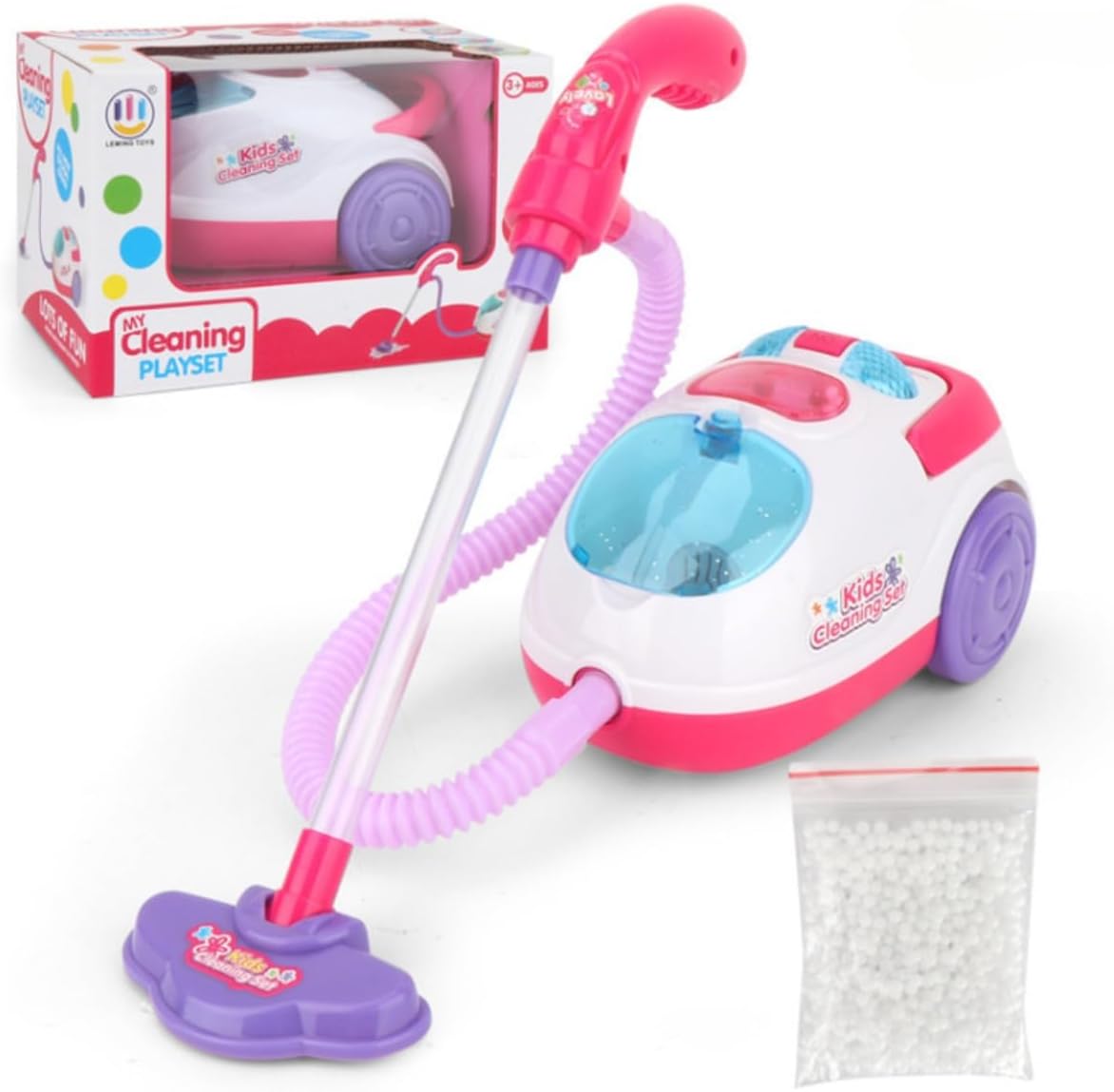 掃除機のおもちゃ キッズ掃除機おもちゃ -光と音の効果を持つ幼児のための電気キッズ掃除機のおもちゃ 家事おもちゃ おままごと 掃除おもちゃ ままごと用家事グッズ...