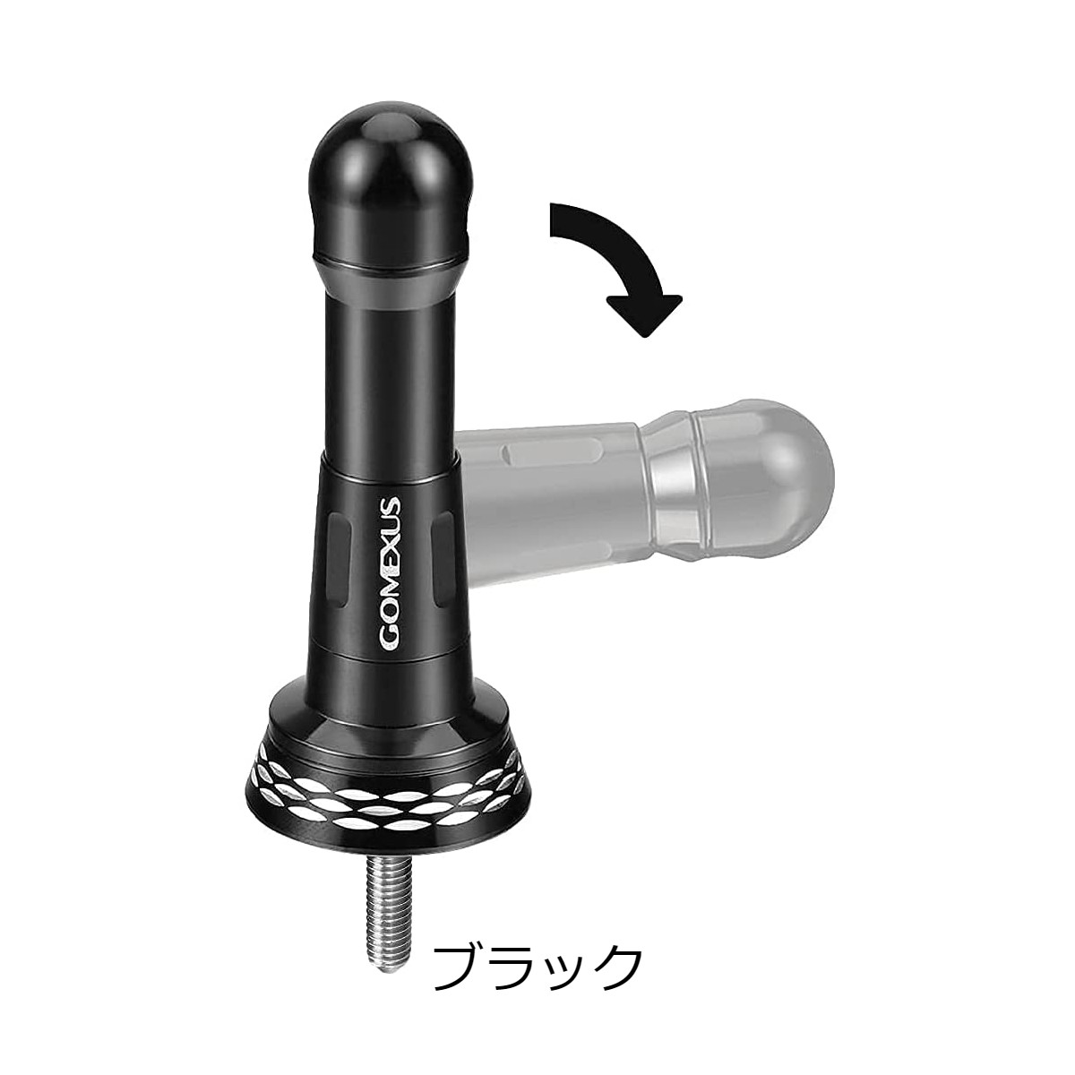 【送料無料】ゴメクサス　折り畳み リール スタンド シマノ shimano ダイワ daiwa 共回り式 スピニングリール 専用 リール カスタム パーツ リールスタンド 16 ナスキー レガリス LT 2000 など用 ボディーキーパー アルミ 46.5mm Gomexus