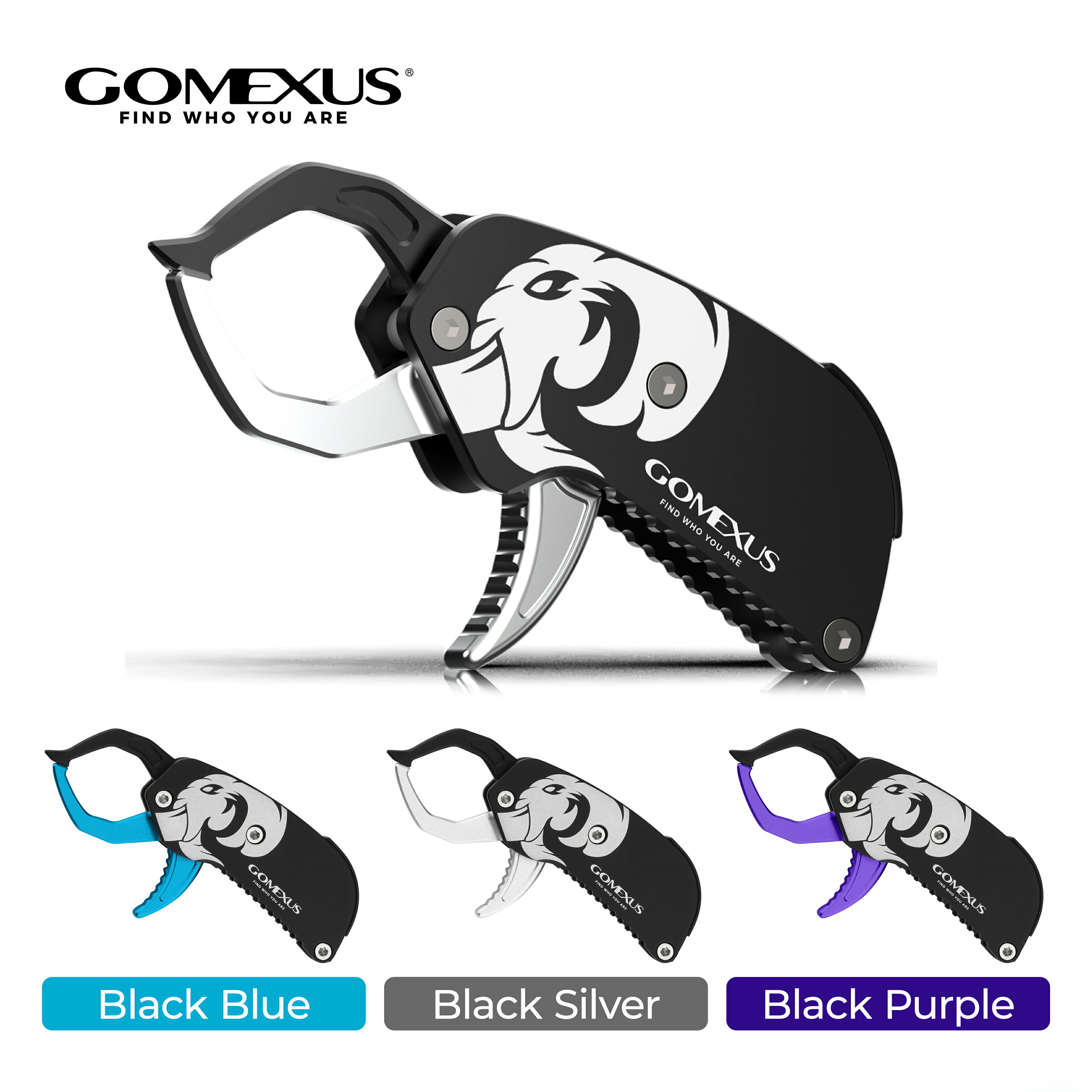 ゴメクサス フィッシュグリップ ミニフィッシンググリップ アルミ製 46.7g 軽量 魚つかみ 耐荷重5kg メバル アジ釣り GOMEXUS 堤防 岸壁 磯 ...