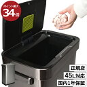 ゴミ箱 おしゃれ ごみ箱 自動ゴミ箱 電動 自動開閉 45リットル ソフトクロージング 音が出ない お手入れ簡単 センサー ふた付き 静か 手動 角型 非接触 電池式 シルバー ブラックスチール ステンレス 北欧 イーケーオー( EKO デラックスミラージュ Tセンサービン 45L )