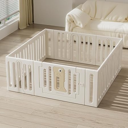 【店内全品先着20名様限定20％OFFクーポン】ベビーサークル 大型180×150cm 150×150cm 変形可能 ドア付き 収納ボックスに変形 滑り止め 簡単組み立て 屋内用 プラスチック安全柵 プレイエリア