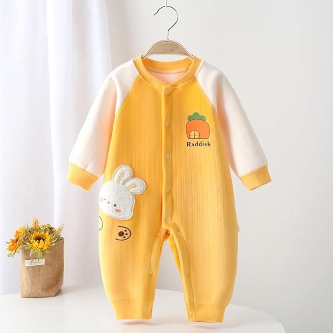 Rakuten - ベビー服 女の子 ロンパース カバーオール 長袖 肌着 新生児 服 冬 秋 出産祝い 前開き 赤ちゃん