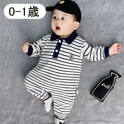 Rakuten - ロンパース ベビー服 ストライプ 長袖 新生児 子供服 出産祝い 柔らかい カバーオール 贈り物 綿 赤ちゃん服 春夏秋 可愛い 赤ちゃん おしゃれ かわいい ベビー 出産祝い ギフト 部屋 乳児服 肌に優しい 柔らかい 韓国風 通気性に優れる お出かけ 出産 七五三 出産祝い
