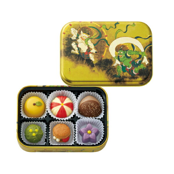 302 和菓子しょこら B 6個 甘味画廊 バレンタイン2024 チョコレート アート缶のサムネイル