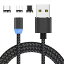 ֽť֥ ޥͥå 3in1 Type c Lightning Micro usb 3üդ 1mʺǿiOSiPadOSˤư԰ˡפ򸫤