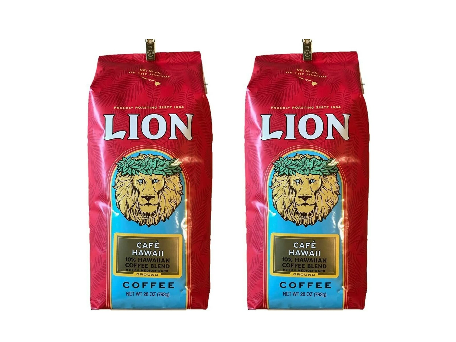 ライオンコーヒー 【送料無料】【2個】Lion Cofe Hawaii ライオン コーヒー 793g　カフェ ハワイ ミディアム ダーク ロースト コーヒー （粉）