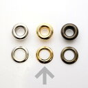 【在庫処分20%引き】ゴールドメッキ金具 ハトメ(#23)10個入【2149】