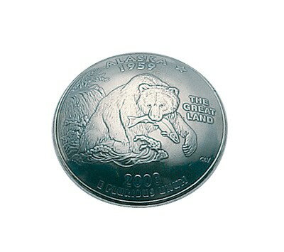 【ネコポス可】コンチョ アラスカ州 φ24mm1個入り【0744】