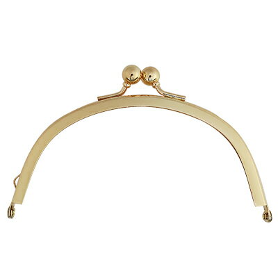 【ネコポス可】差込み口金・丸型 12cm アンティークゴールド 片カン