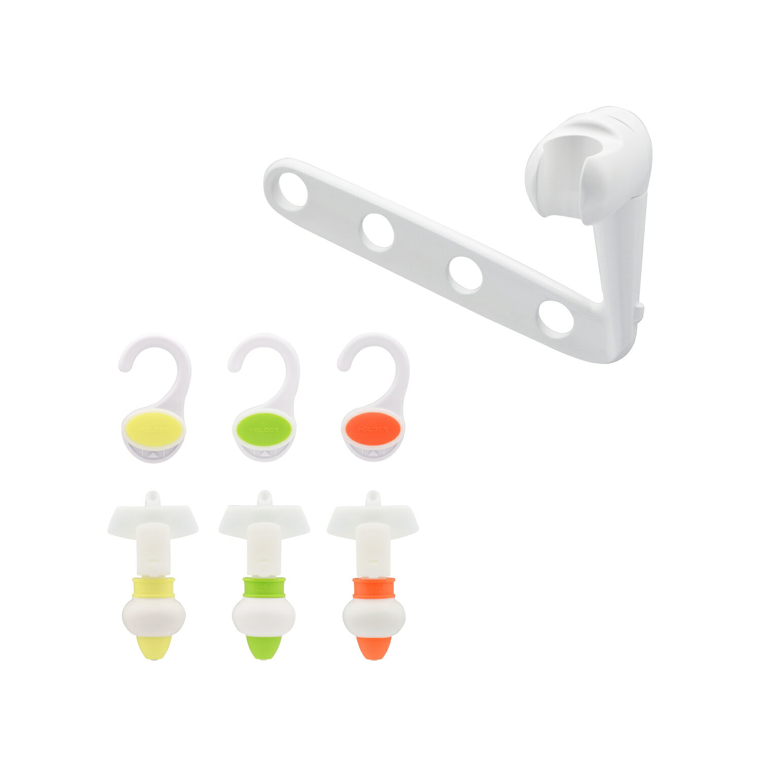 GAONA GA-FP014 詰め替えそのままミニ ホルダーとポンプ3色フルセット