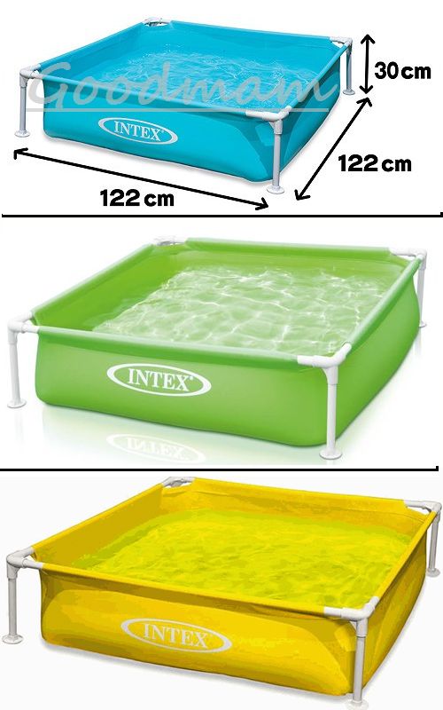 《即納品》★NEW!パッケージ★ INTEX ミニフレーム プール 空気入れ不要　122×122×30cm　インテックス ミニプール　幼児用 サマー スチールフレーム　ビニールプール ペットプール 犬猫【コストコ通販】