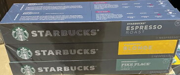 【大容量！3種60個セット】 スターバックス コーヒーカプセル 60個入り【STARBUCKS】 スタバ ネスプレッソ エスプレッソ　ブレンド（ブロンド） パイクプレイス　互換カプセル 互換 コーヒーカプセル 50pc 大容量 アソート 【コストコ通販】