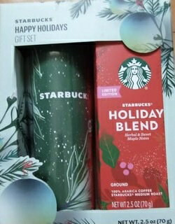 【プラスチック】送料無料★ホリデーブレンド粉70g付き★ スターバックス　トラベルマグセット スタバ　タンブラー 【STARBUCKS COFFEE】【選択】