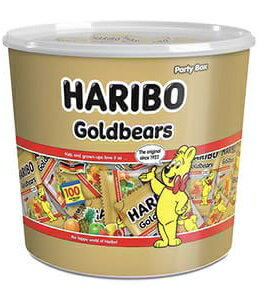 〇メール便専用箱発送〇小分け50個(490g) ハリボー【送料無料】【HARIBO】ハリボー　グミ　ゴールデンベア　490g HARIBO GOLD BAREN バケツ型　業務用（個別包装約50袋入)コストコ 【輸入食品】【コストコ通販】【送料無料：沖縄・一部地域、離島は対象外】