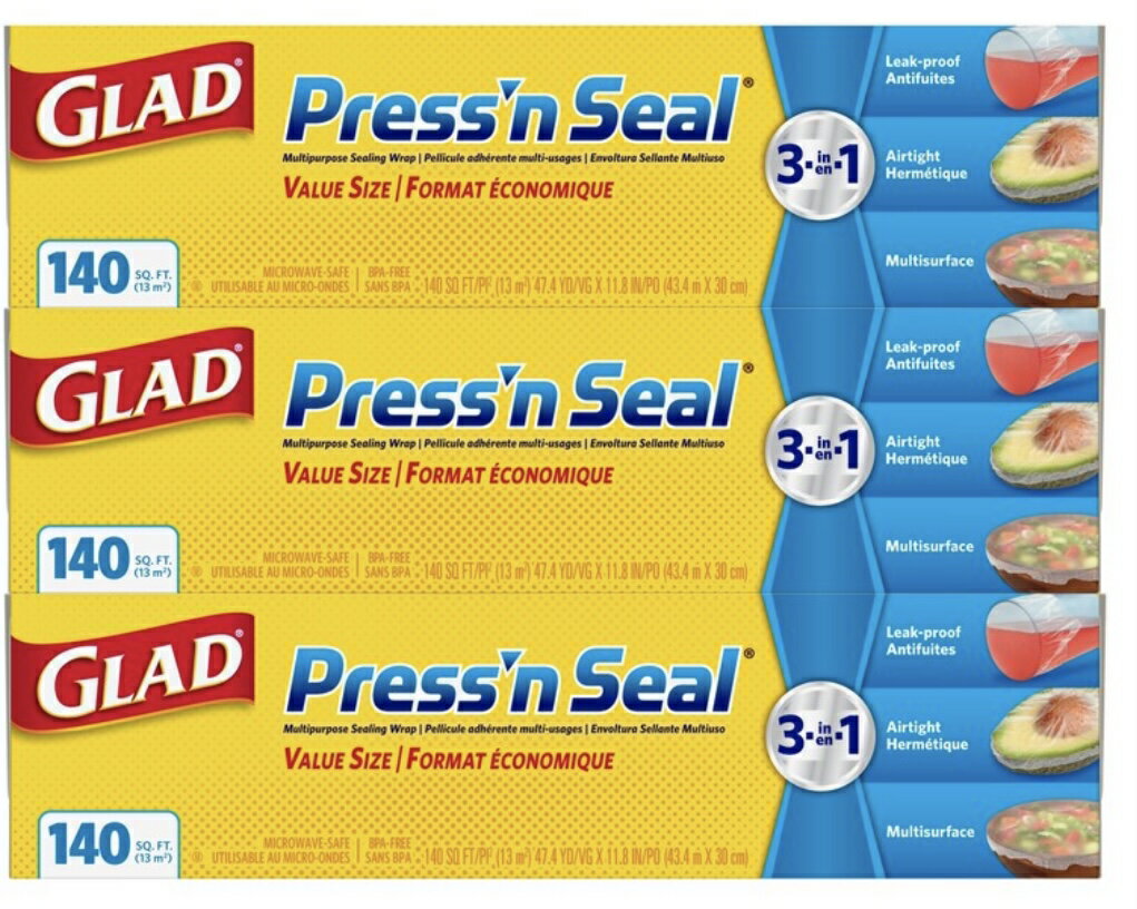 ★送料無料★ グラッド GLAD　PRESS'N SEAL　プレス　シール（プレスンシール）30cmX43.4m×3個【コストコ通販】グラッド グラット　楽倉