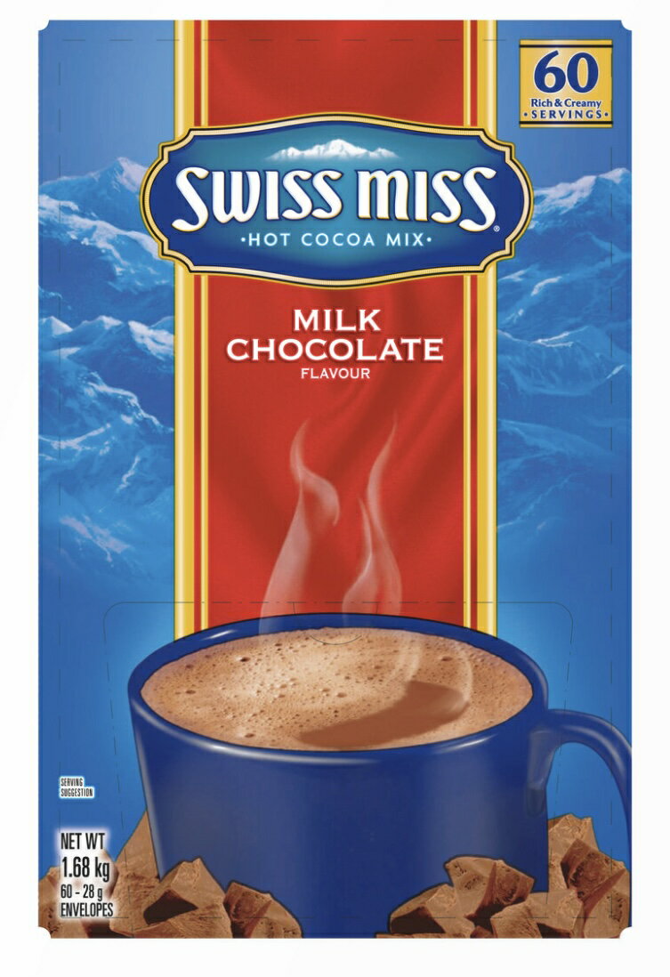 【送料無料】スイスミス ミルクチョコレート スイスミス ミルクチョコレート ホットココアミックス 28gx60袋　SWISS MISS Hot　Cocoa　Mix【コストコ通販】【送料無料：沖縄・一部地域、離島は対象外】＃8