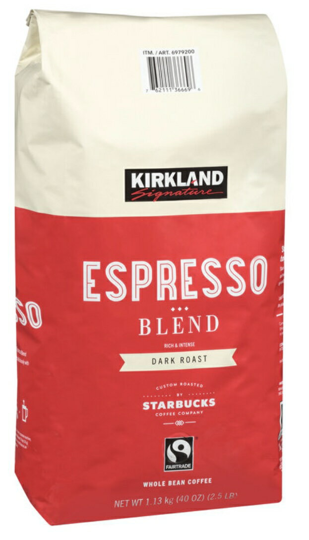 ※送料が変更された場合は後ほどメールにてご連絡させて頂きます。◆KS コーヒー豆　STARBUCKS COFFEE スターバックス　エスプレッソブレンド 1130g スターバックスのエスプレッソ用豆です。 エスプレッソ（espresso）は、イタリアやフランスではもっともよく飲まれるコーヒーです。 非常に濃い、こくのあるコーヒーです。◆ 内容量 1130g 原産国 アメリカ 商品説明 100%アラビカ種コーヒー豆。 開封後は密封容器に移し替えて、ご使用ください。 ●賞味期限：注文後に仕入れを行いその際1番長いものを発送いたします 送料はこちらから※当店では沖縄県、一部離島については、【送料無料ライン】のサービス適用外となります。 沖縄県、一部離島については発送は通常送料料金での発送となります。 ご注文画面で送料無料と表示されましても、後程送料を追加（変更）してメールにてご連絡致します。 =======こちらの商品はコストコ（COSTOCO）からの入荷商品です。注文後に在庫切れ/パッケージ変更になる場合があります。======== ●在庫切れの場合は、当社から送信されるメールにて「入荷までお待ちいただくか」「またはキャンセルか」をご返信をいただくようお願い申し上げます。　m(__)m ☆コストコ（COSTOCO）商品でしたら、掲載されてない商品でもお買物代行のご相談をお受けします。 （コストコ代行/COSTOCO代行）お気軽にご相談ください。(^_-)-☆ ※お知らせ※ 当店は過剰包装による、資源無駄遣いを防ぐため、梱包の段ボールは再利用品を使用する場合もございます。 ※基本的にパン・ケーキ・冷凍・冷蔵食品などナマモノは新品の段ボールを使用しております。 また、外箱がしっかりしている場合は外箱に送付伝票を貼付しての発送となります。 外箱に送付伝票を貼付をご希望されない場合、または包装ご希望の方は注文時にコメントを入力してください宜しくお願い致します。