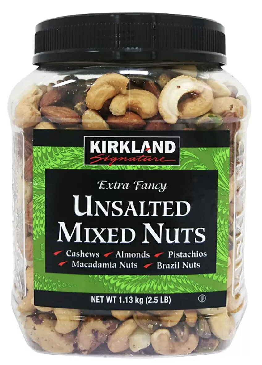 《無塩》ミックスナッツ（オレンジ）カークランドシグネチャー　　アンソルテッド（無塩）KS　Unsalted Mixed Nuts　…