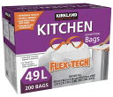 ひも付きごみ袋 大容量200枚!★【送料無料】KIRKLAND カークランドキッチンバッグ ひも付きごみ袋 紐付き ゴミ袋 200枚 【コストコ通販】【送料無料...