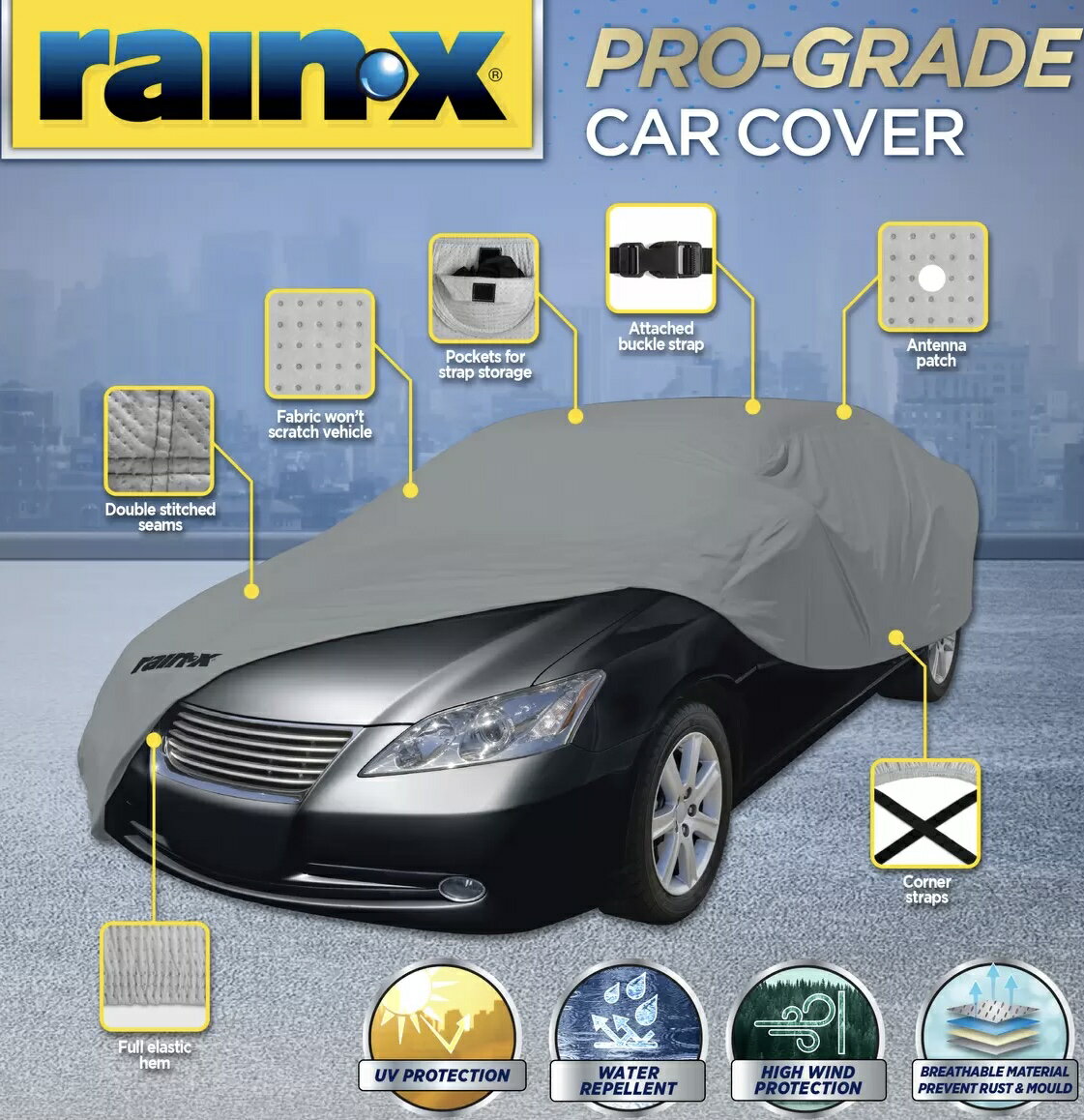 4層構造カーカバー　クラコ kraco RAIN-X AUTO COVER カーカバー M・L・XLサイズ 4層構造 RainX
