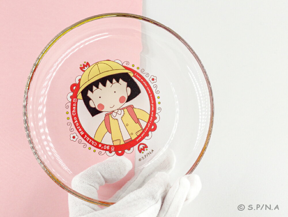 ちびまる子ちゃん 90's Chibi Maruko Chan 公認 ガラス 皿