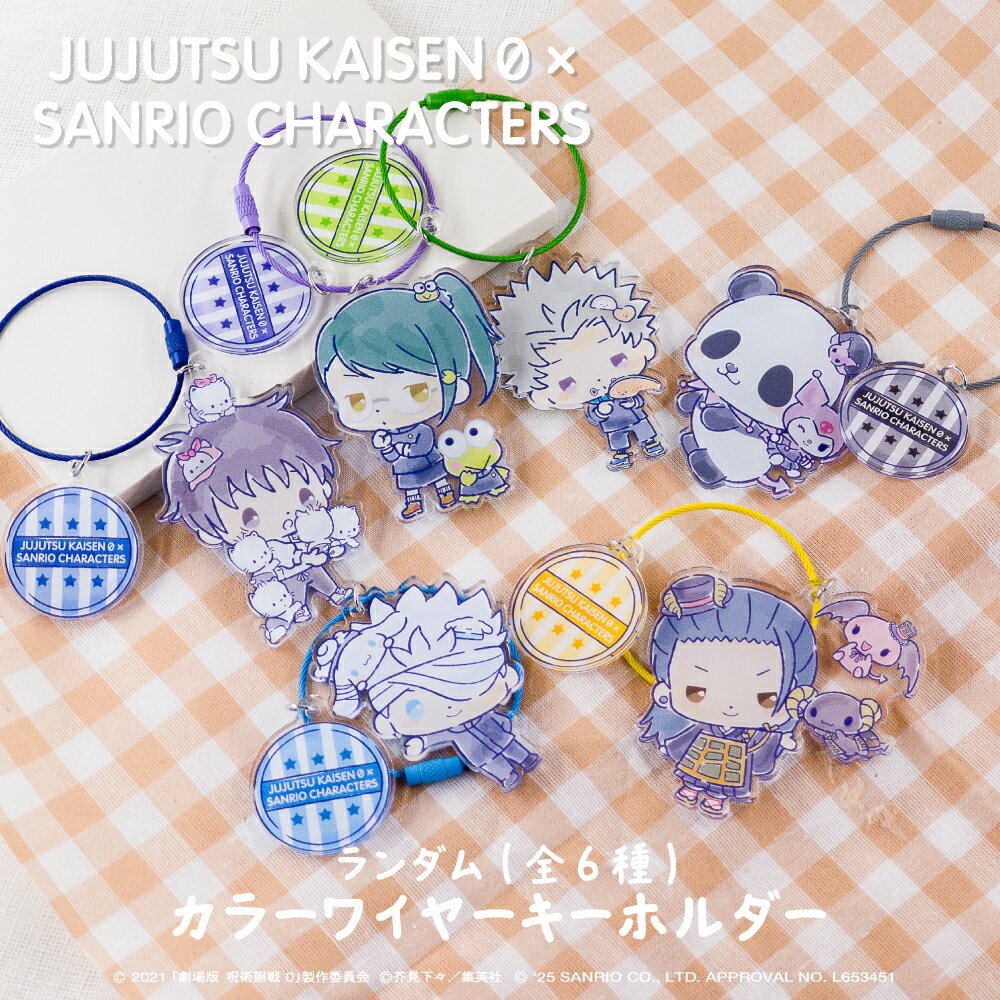 劇場版 呪術廻戦 0 × サンリオ キャラクターズ 公認 グッズ アニメ ランダム カラー ワイヤー キーホル..