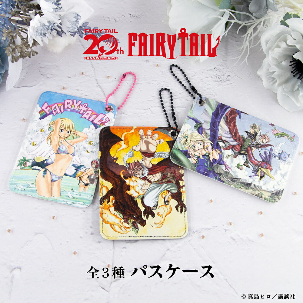 【予約:3月上旬以降順次発送】FAIRY TAIL 公認 原作 パス ケース 全3種 かわいい ケース ボールチェーン 交通カード IC ポイントカード 選べる 雑貨 グッズ イラスト 大人 子供 キッズ イラスト かわいい