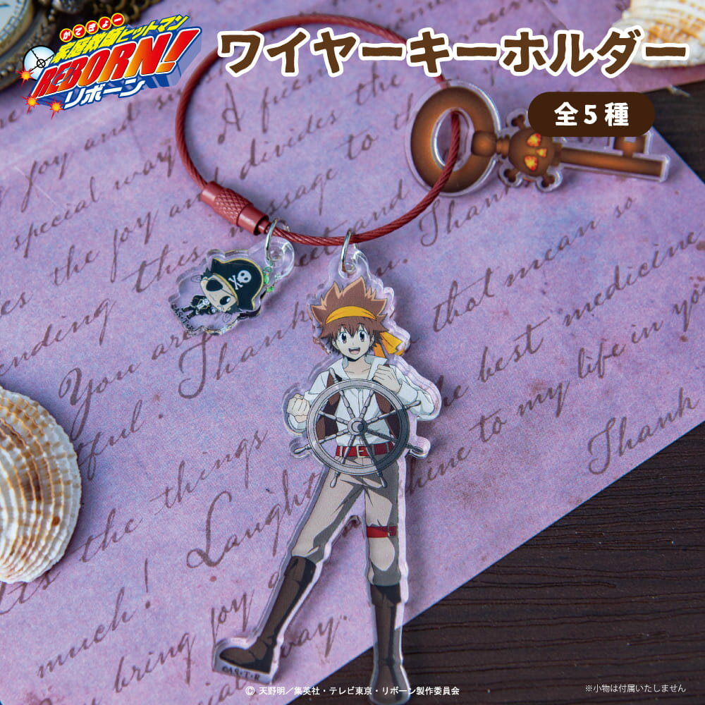 【予約:11月上旬発送予定】家庭教師ヒットマンREBORN! 公認 描き下ろし パイレーツ ワイヤー キーホルダー 全5種 選べる グッズ キーホルダー 雑貨 ...