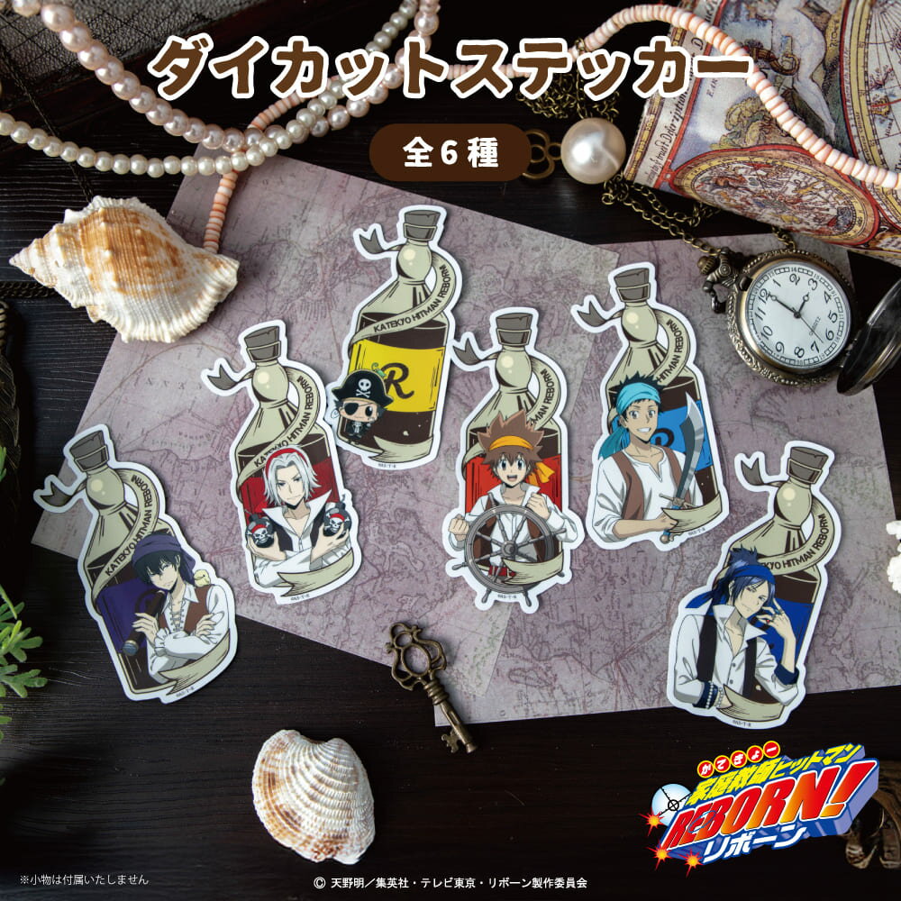 【予約:11月上旬発送予定】家庭教師ヒットマンREBORN! 公認 描き下ろし パイレーツ ダイカット ステッカー 全6種 選べる グッズ sticker 雑貨...