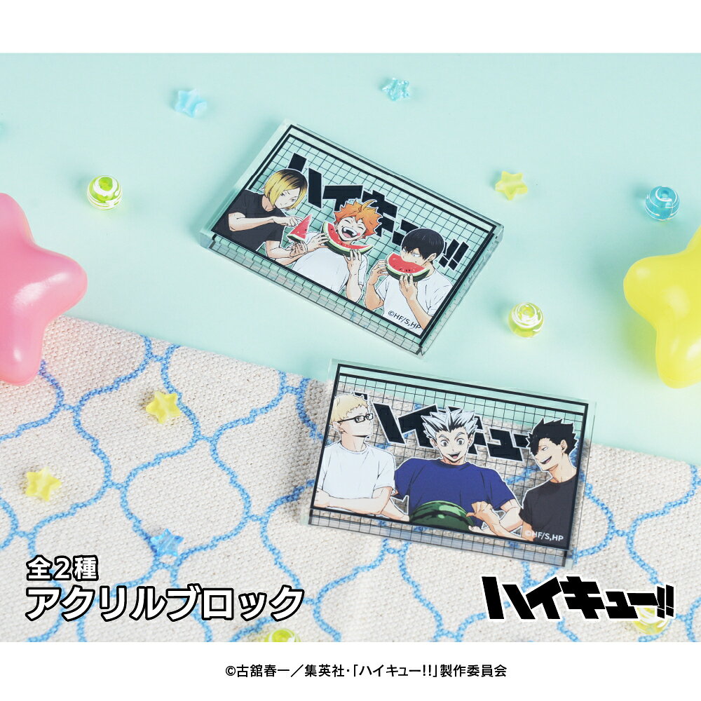 【予約 10月中旬以降発送】ハイキュー!! スイカ アクリルブロック アニメ 全2種 キャラクターグッズ