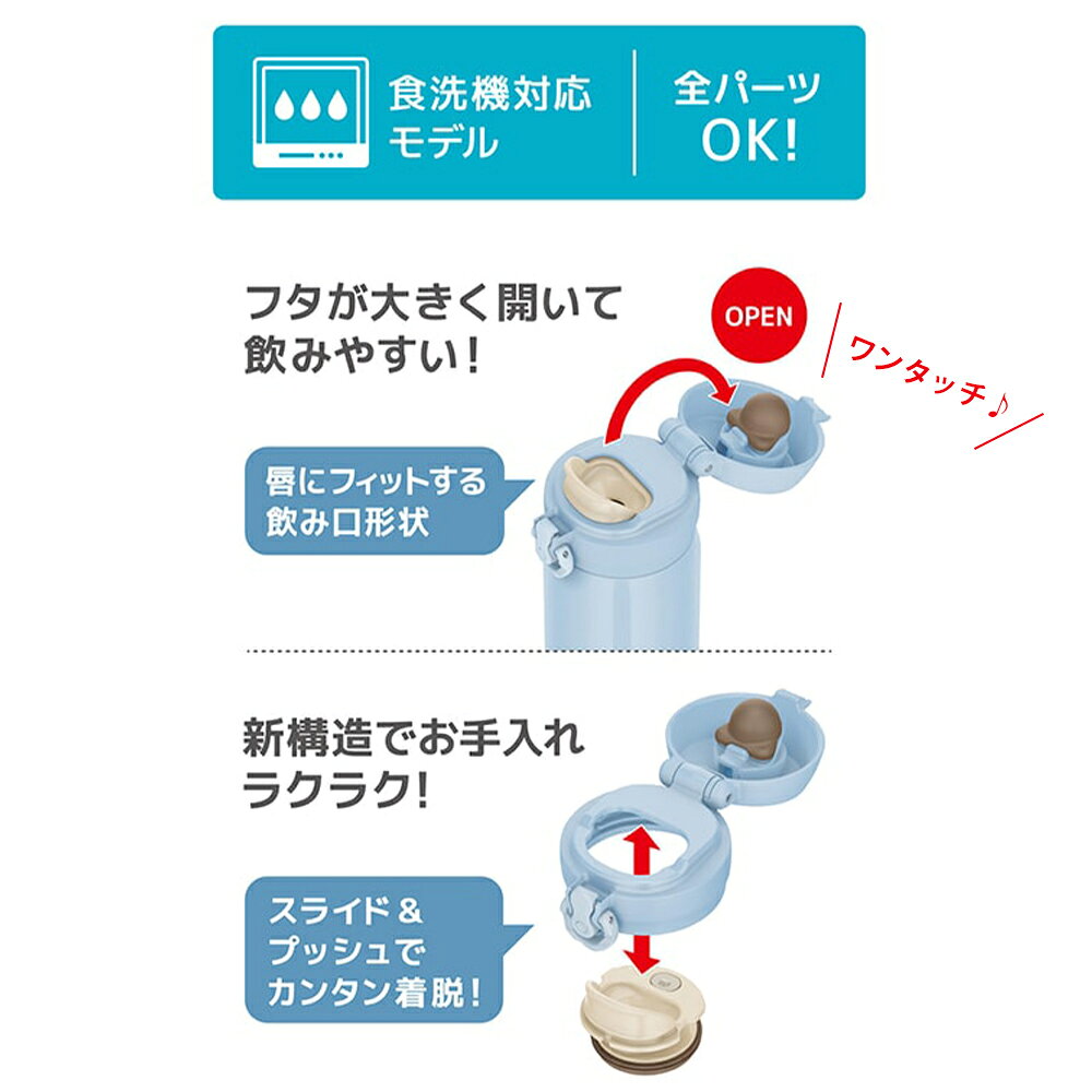 サーモス 真空断熱ケータイマグ 500ml JNL-S500 ワンタッチオープン ロックリング ...