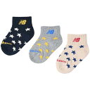 ニューバランス new balance LAS55648 AS2(アソートカラー2) ベビー キッズ ボーイズ3Pソックス ショート丈 アンクル丈 くるぶし丈 ...