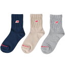 ニューバランス new balance LAS55656 AS2(アソートカラー2) ジュニア3Pソックス ガールズ ボーイズ キッズ 子供 靴下 女の子 男の...