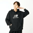 ニューバランス new balance WT41504 BK(ブラック) Sport Essentials Stacked Logo レディース スウェットフー...