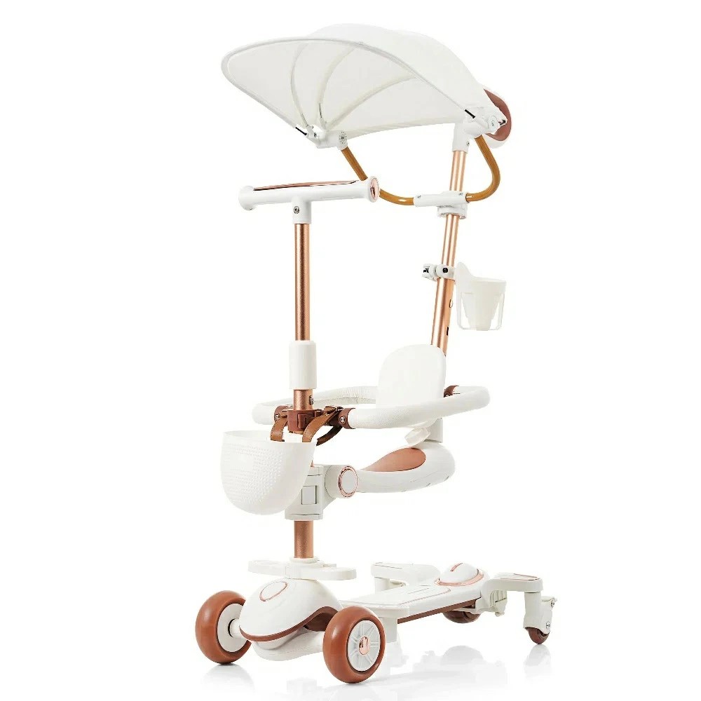 キックボード 折りたたみ キックスクーター スクーター 3輪 ライト付き子供 キッズ フットブレーキ 光る 座り 立ち ハンドル 高さ調整 シート4段階 スピー...