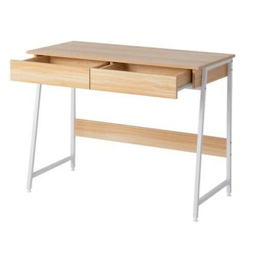 【人気商品】パソコンデスク　引き出し付き　幅100*奥48 　ナチュラル(3)